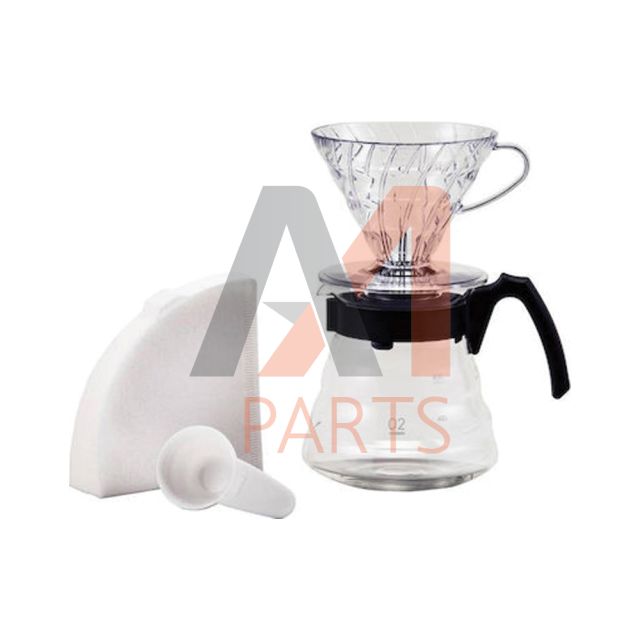 Hario V60 Clever Dripper Γυάλινο Διάφανο 170x125x220mm