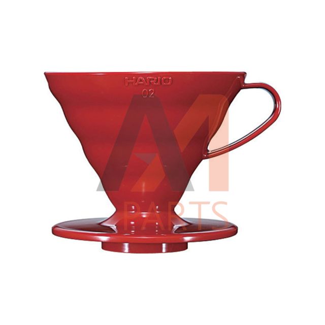 Hario V60 02 Coffee Dripper Πλαστικό Κόκκινο 137x116x102mm